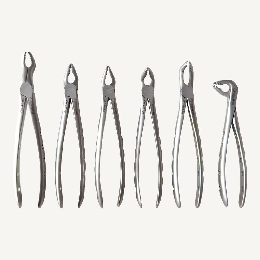Atraumatic Extraction Forceps Set (Serrated)