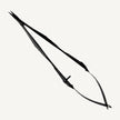 Black Castroviejo Micro Scissors Straight 18cm