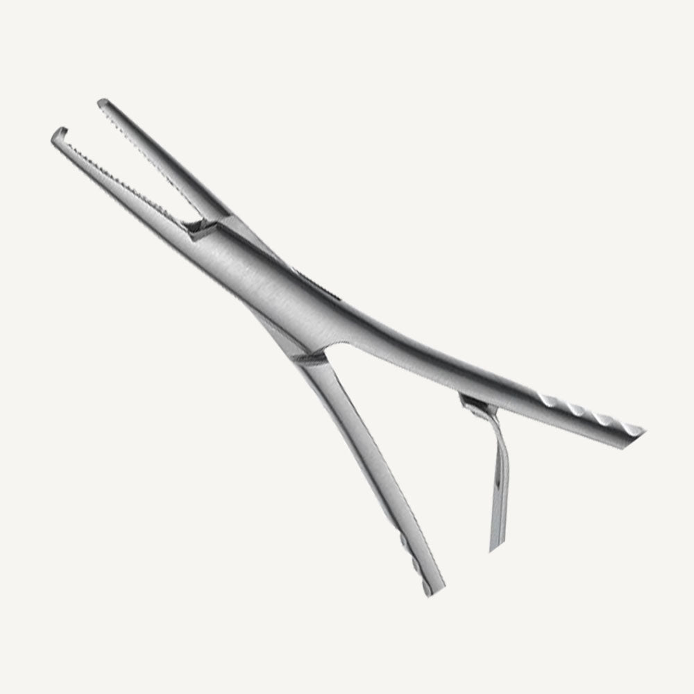 Elastic Placing Mathieu Pliers With Hook Tip