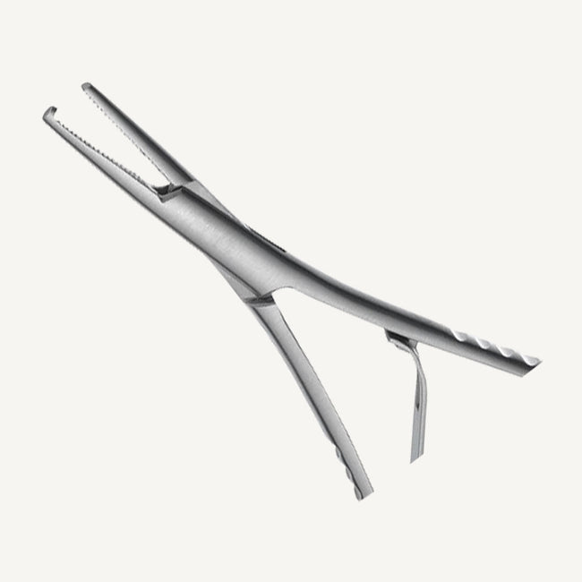 Elastic Placing Mathieu Pliers With Hook Tip