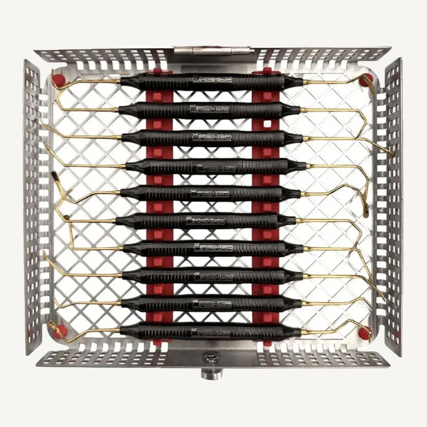 Kit of 10 Sinus Lift Instruments with Gold Titanium Nitride Coated Tips