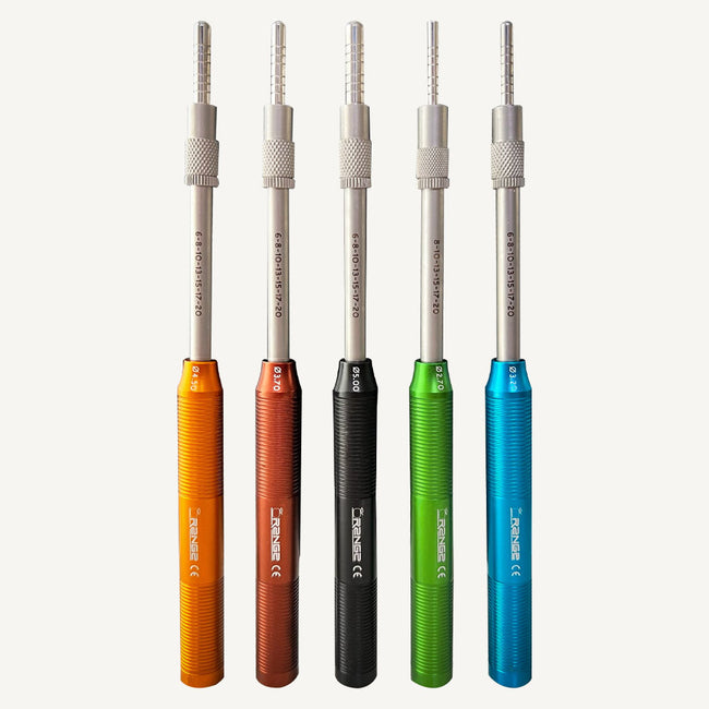 Bone Spreading Convex Osteotome Set, Straight Handle