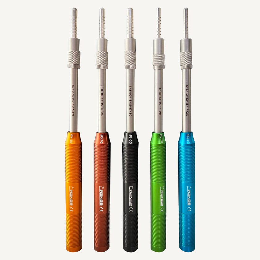 Bone Spreading Convex Osteotome Set, Straight Handle